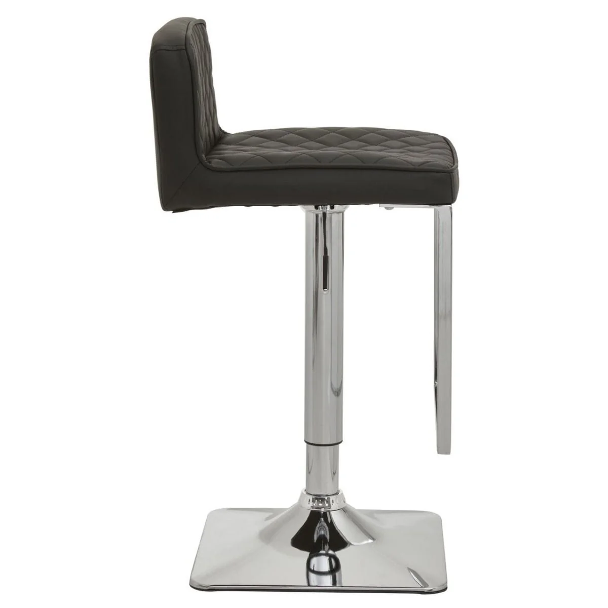 Dynasty Bar Chair In Black Leather Effect - Image 3