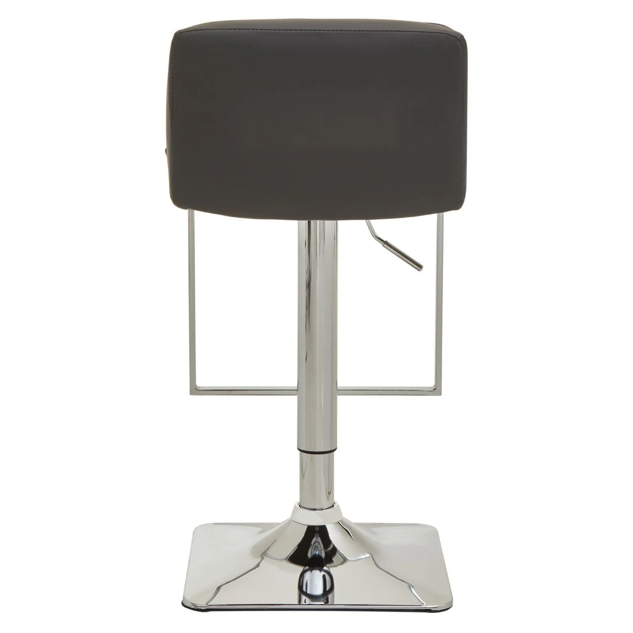 Dynasty Bar Chair In Dark Grey Leather Effect - Image 4