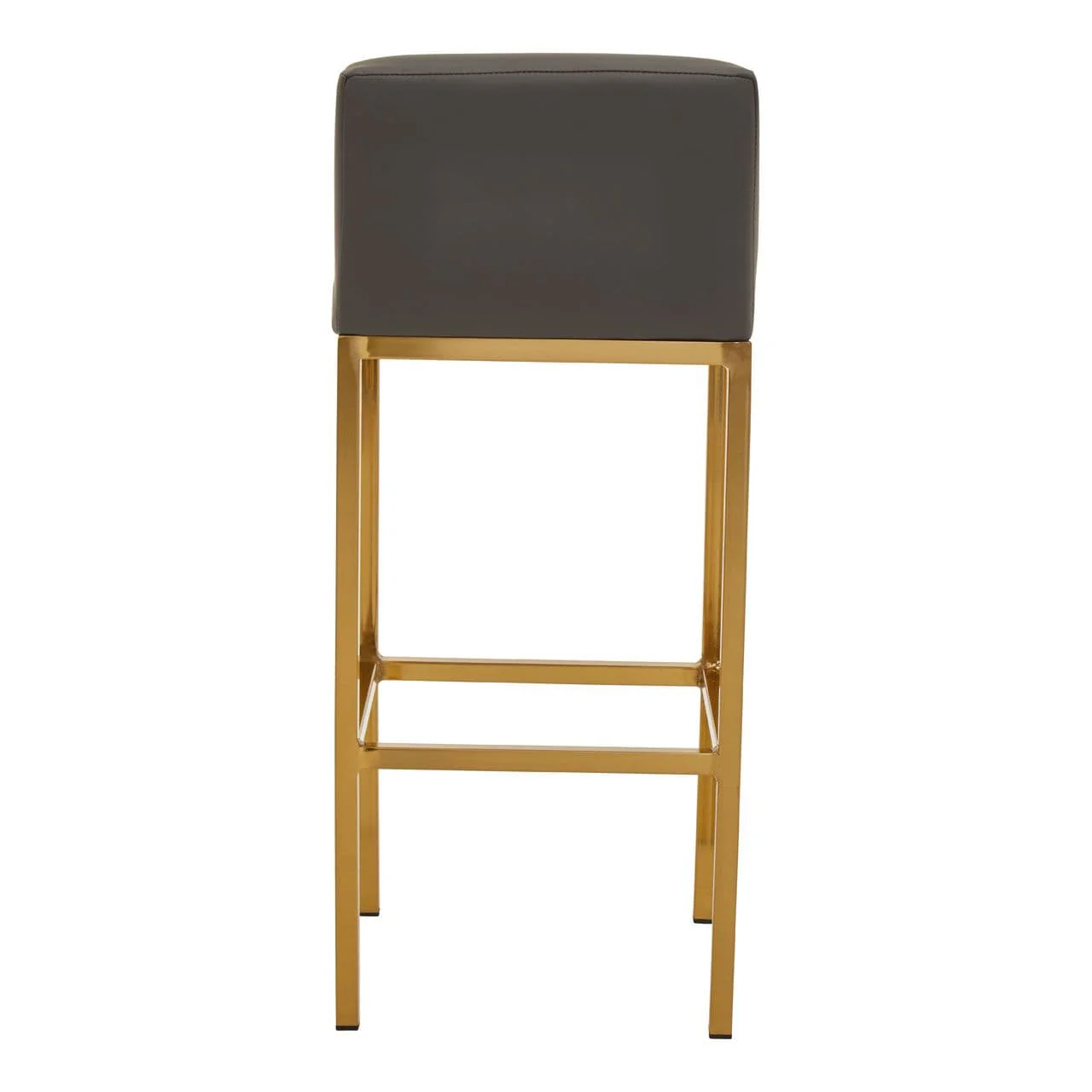 Dynasty Bar Chair Dark Grey Leather Effect - Tall - Image 6