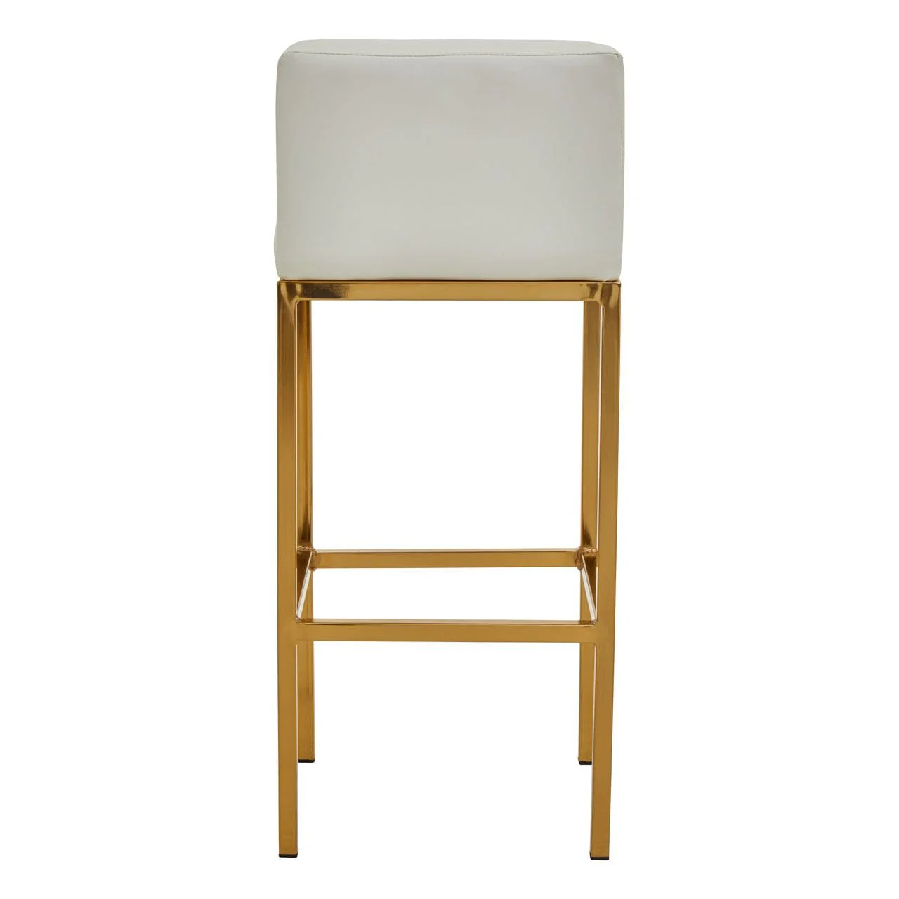 Dynasty Bar Chair White Leather Effect - Tall - Image 4