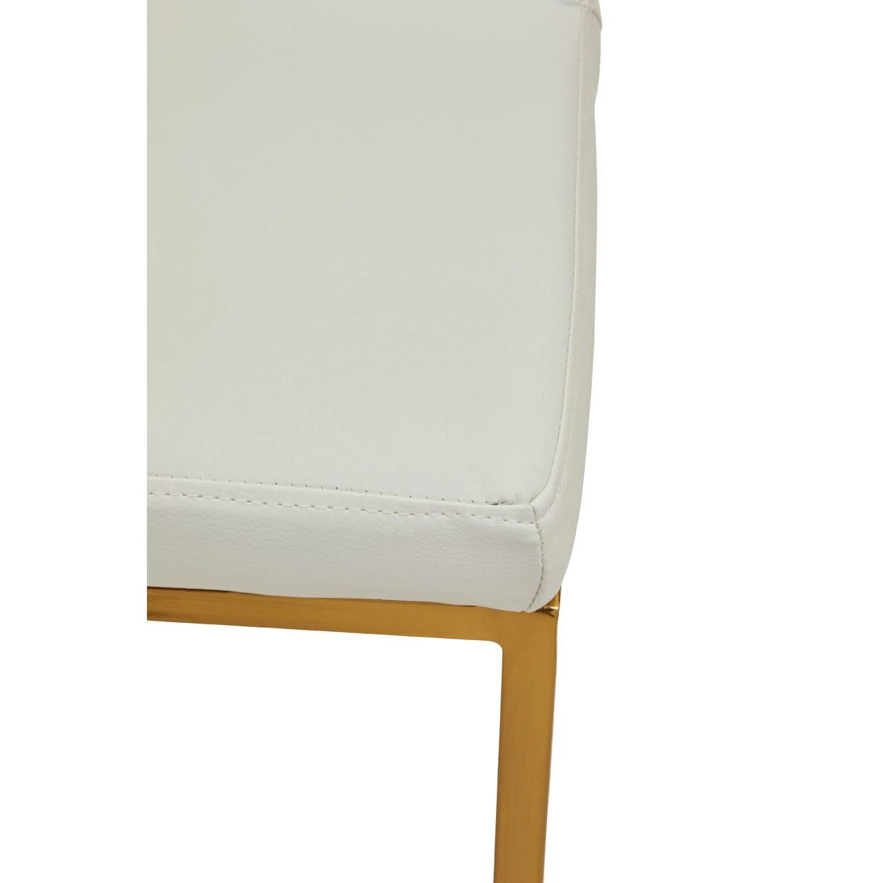 Dynasty Bar Chair White Leather Effect - Tall - Image 5