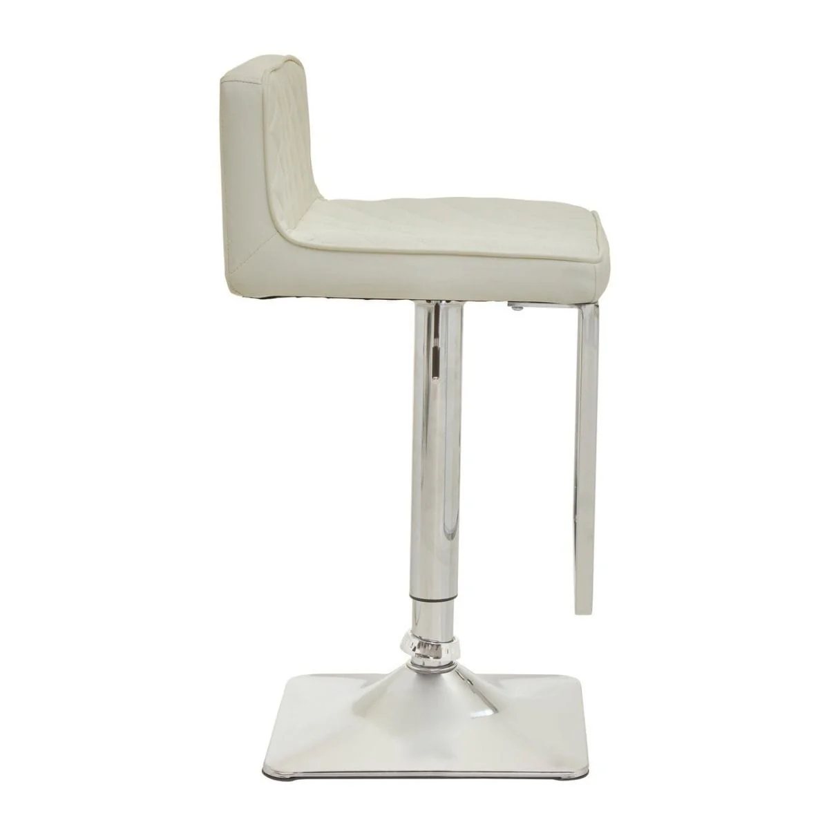 Dynasty Bar Chair In White Leather Effect - Image 3