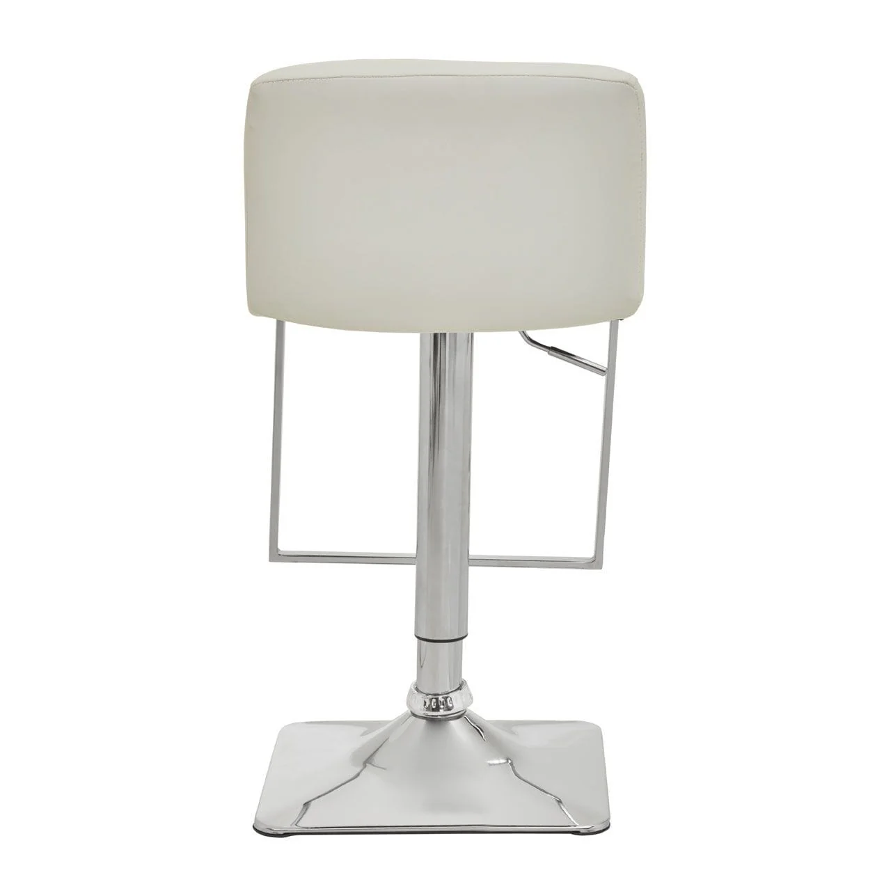 Dynasty Bar Chair In White Leather Effect - Image 4