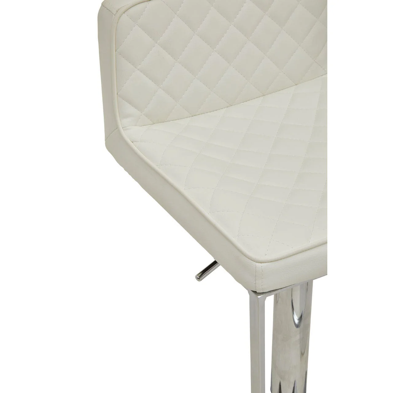 Dynasty Bar Chair In White Leather Effect - Image 5