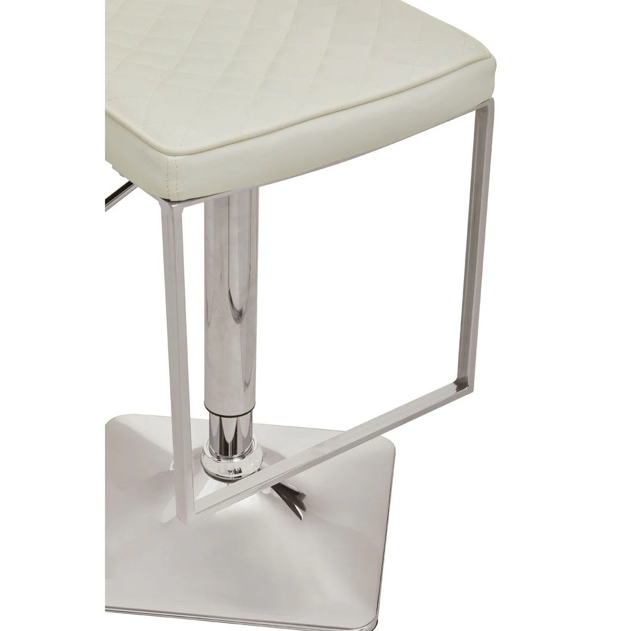 Dynasty Bar Chair In White Leather Effect - Image 6