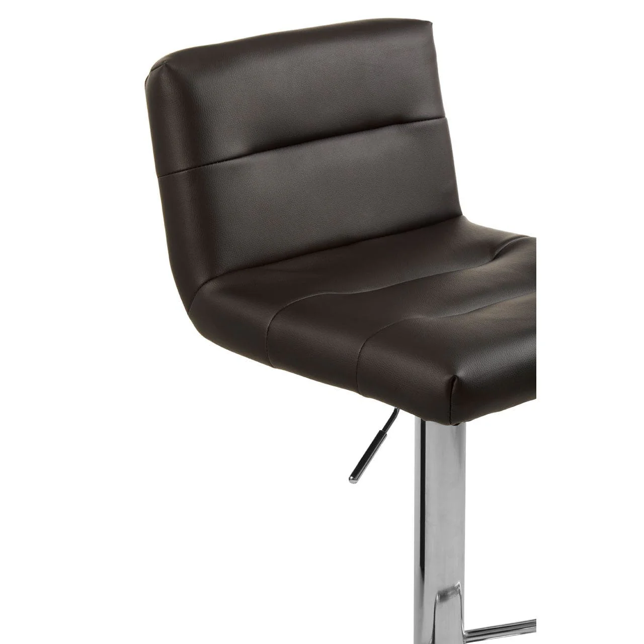 Dynasty Bar Stool In A Black Faux Leather With A Chrome Base - Image 6