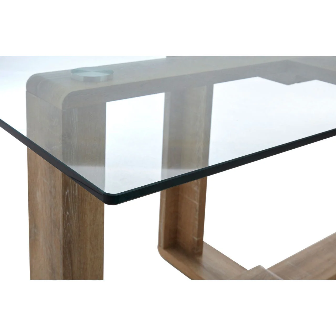 Barton Clear Tempered Glass Dining Table - Image 2