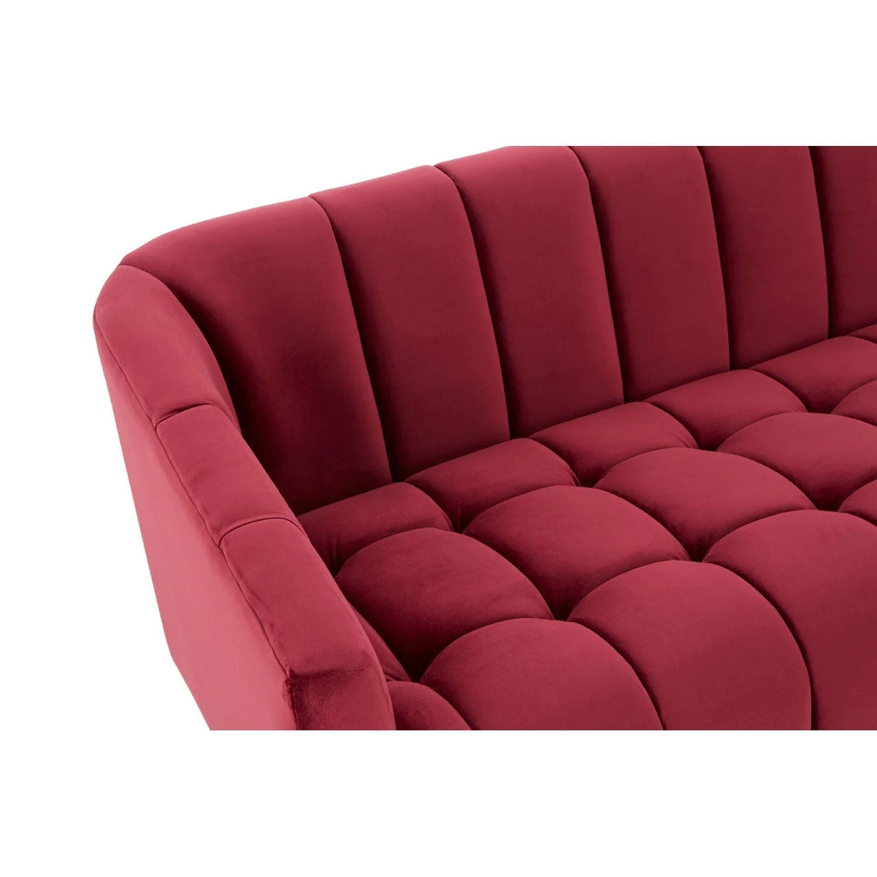 Bella 3 Seat Wine Velvet Sofa - Image 7