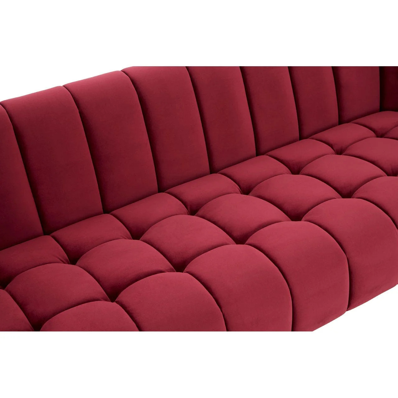 Bella 3 Seat Wine Velvet Sofa - Image 8