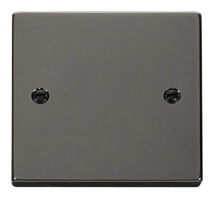 Black Nickel 1 Gang Blank Plate