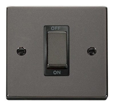Black Nickel 1 Gang Ingot Size 45A Switch - Black Trim