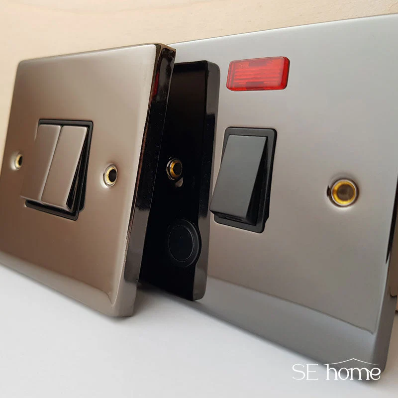 Black Nickel 3 Gang 2 Way 10AX Toggle Light Switch - Image 6