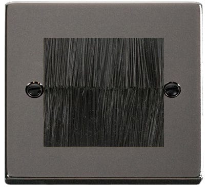 Black Nickel Brush Outlet Plate - Black Brush