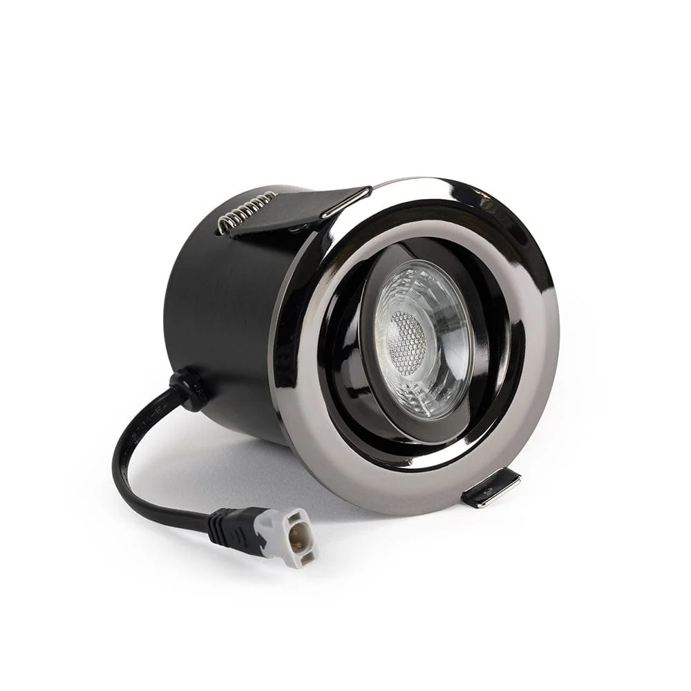 Black Nickel Tiltable Adjustable 4K Fire Rated LED 6W IP44 Dimmable Downlight