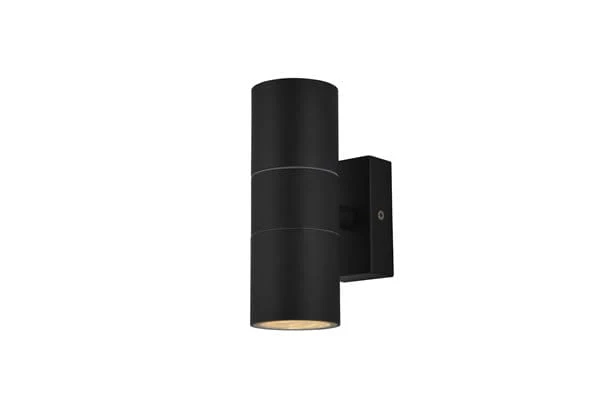 Black Zinc Leto Outdoor Up & Down Wall Light - IP44