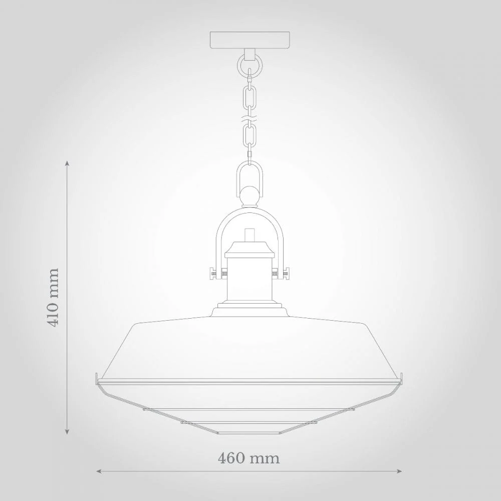 Brewer Cage Industrial Pendant Light Pale Grey - Image 7