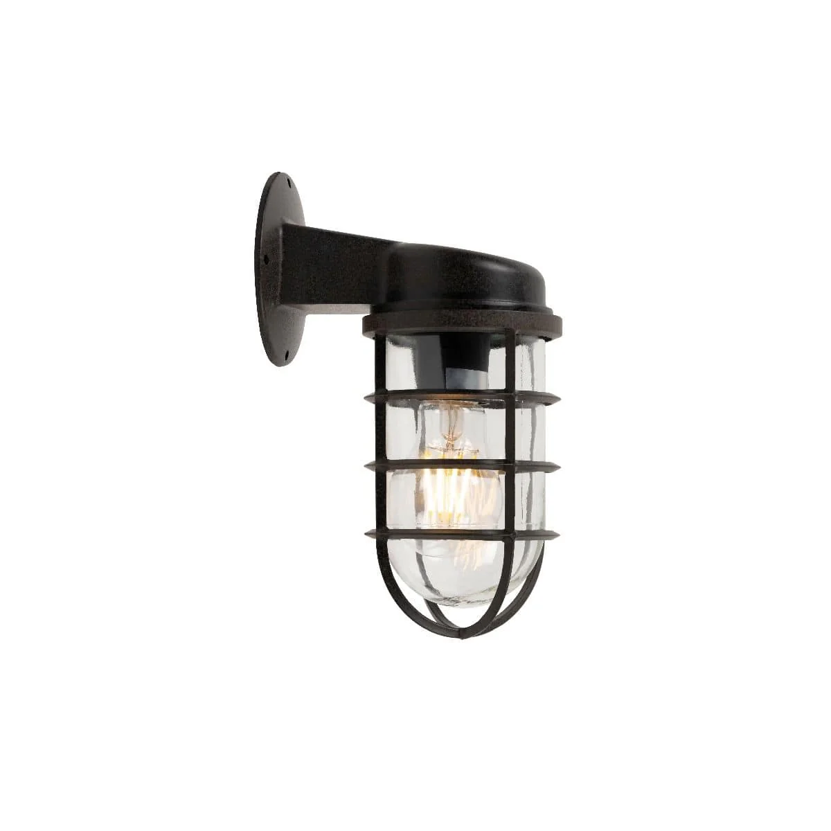 Broadwick Weathered Black IP44 Rated Nautical Bathroom Bulkhead Wall Light