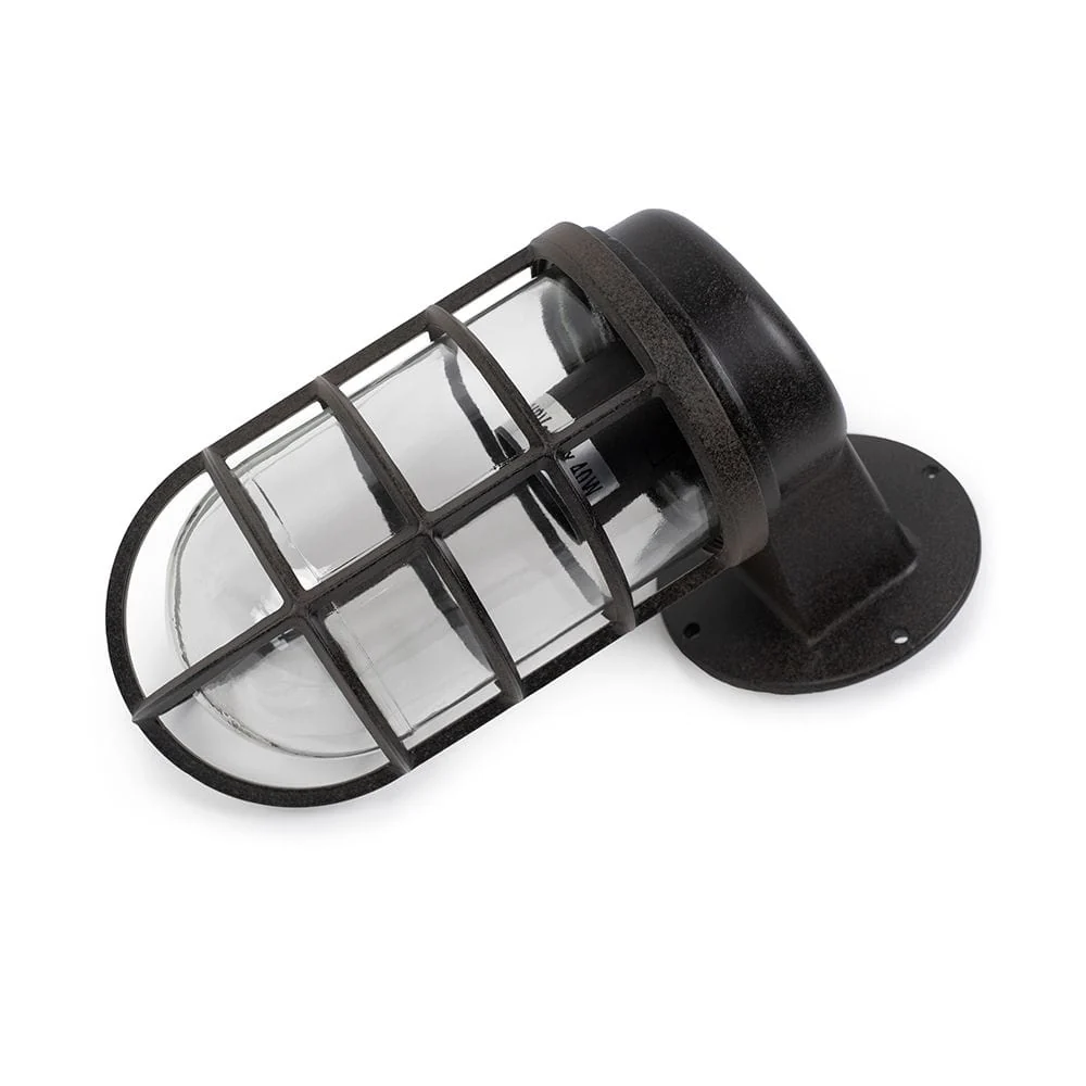 Broadwick Weathered Black IP44 Rated Nautical Bathroom Bulkhead Wall Light - Image 3