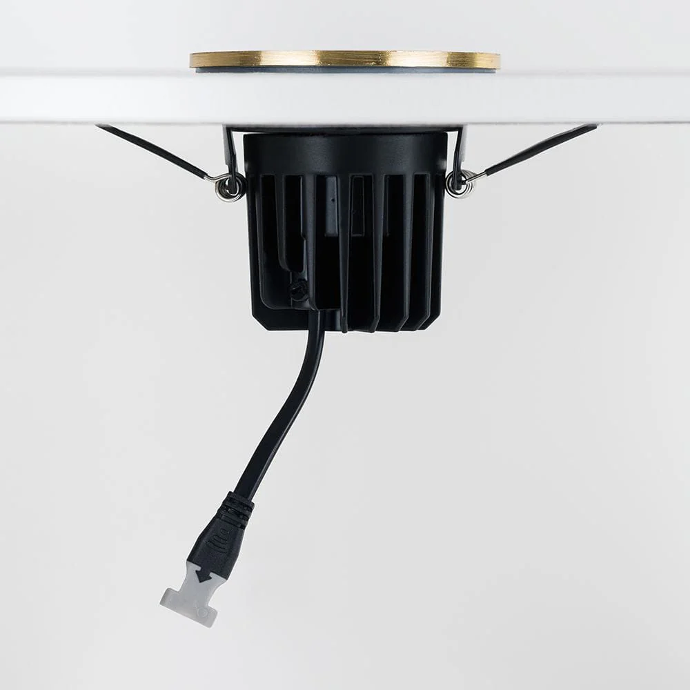 Brushed Gold CCT Fire Rated LED Dimmable 10W IP65 Downlight - Image 3