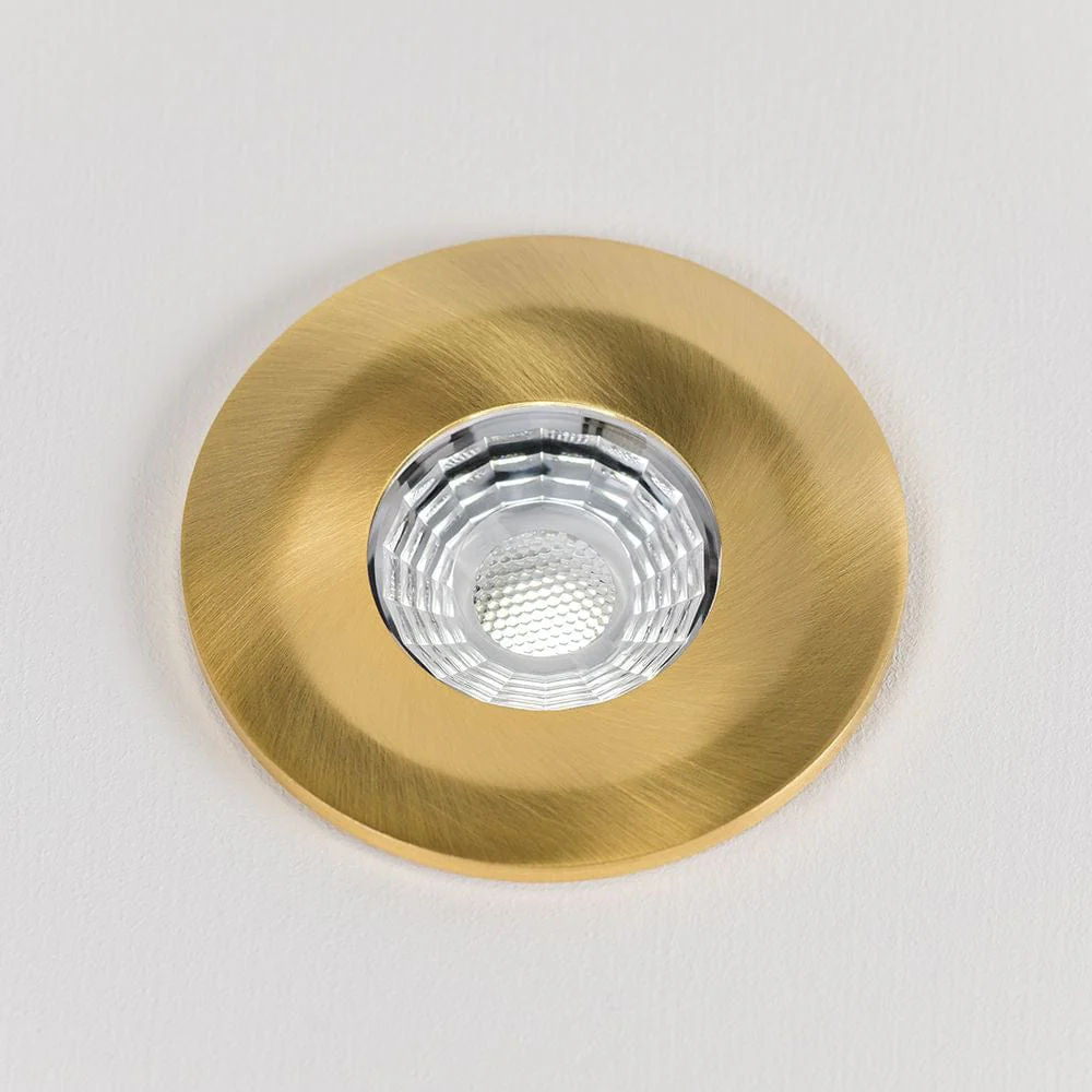 Brushed Gold CCT Fire Rated LED Dimmable 10W IP65 Downlight - Image 5