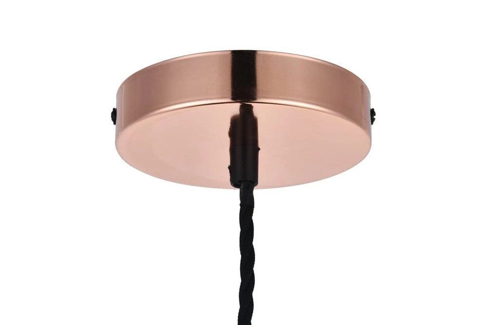Cambridge Rose Gold Metal Mesh Pendant Light - Image 3