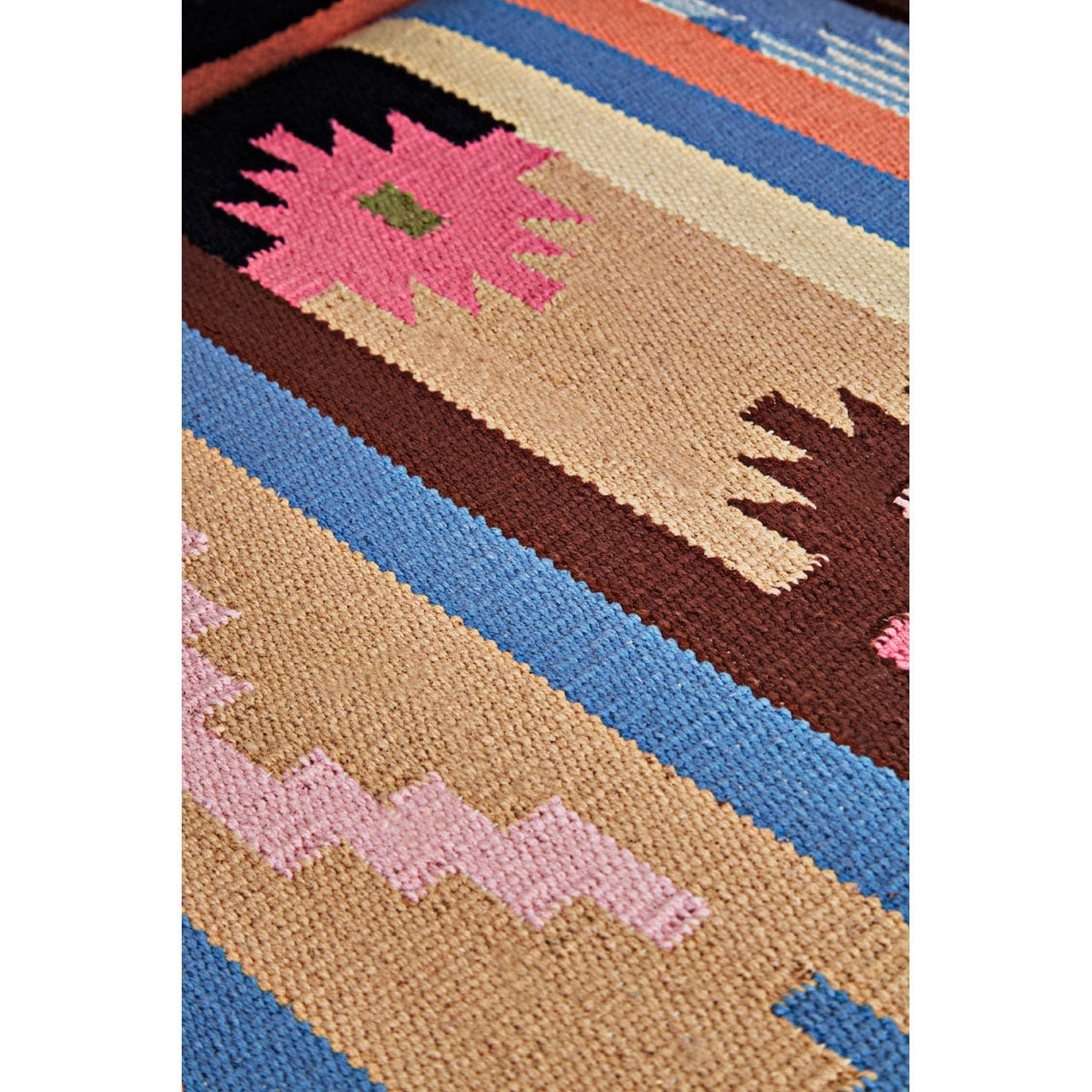 Cefena Multi-Coloured Fabric Chair With Mango Wood Legs - Image 8