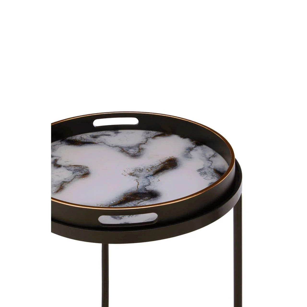 Celina Set Of 2 Marble Effect Nesting Tables - Image 3