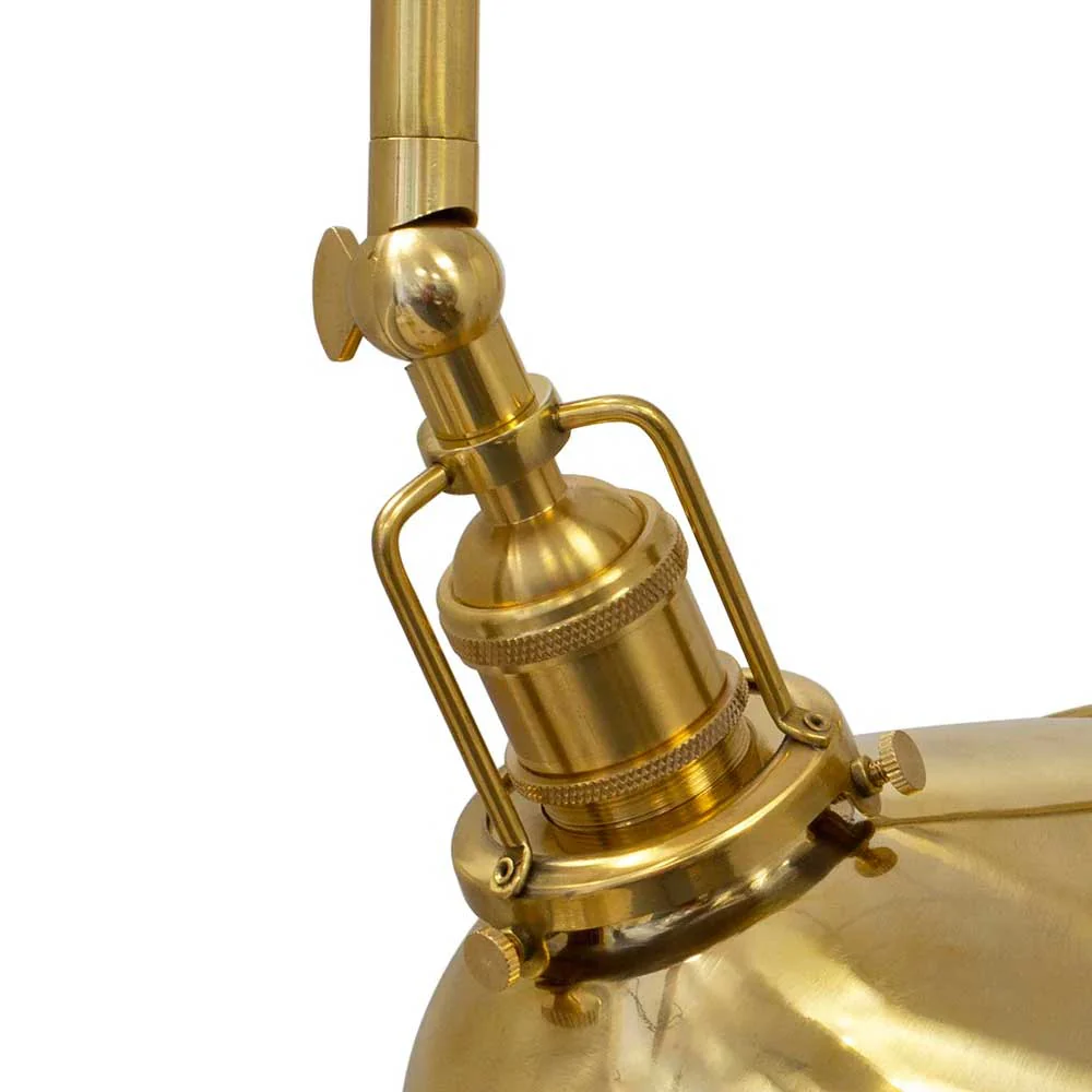 Claridge Polished Brass Adjustable Reading Wall Light - Image 2