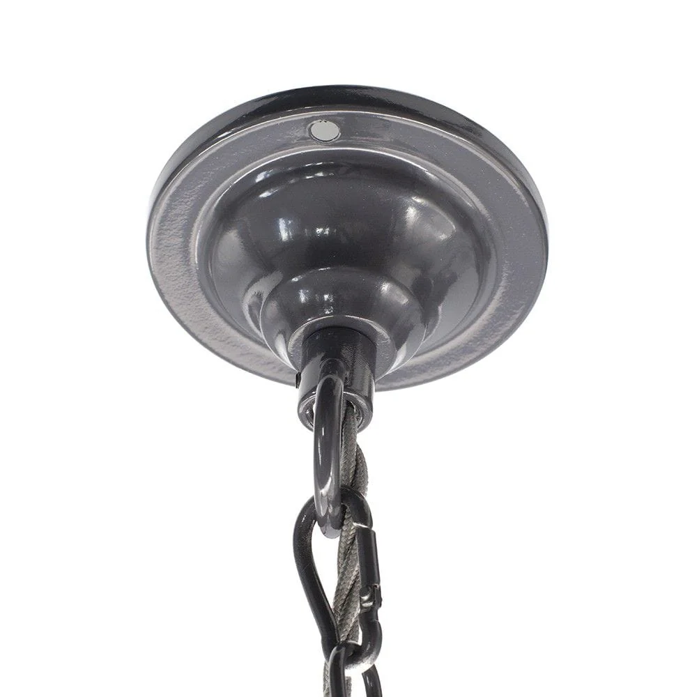 Compton Leaden Grey Industrial Bell Pendant Light - Image 3