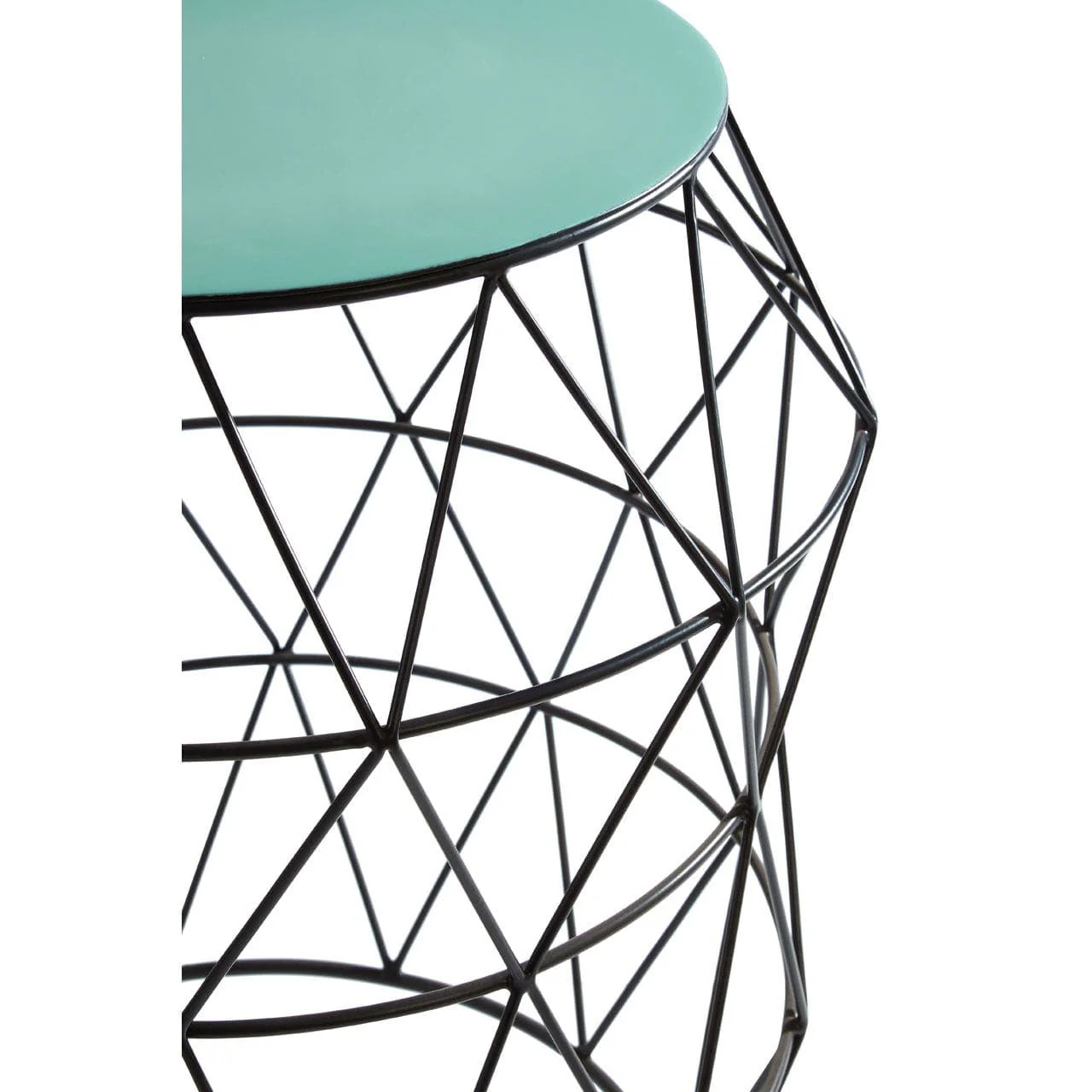 Corina Side Table With Green Enamel Top - Image 2