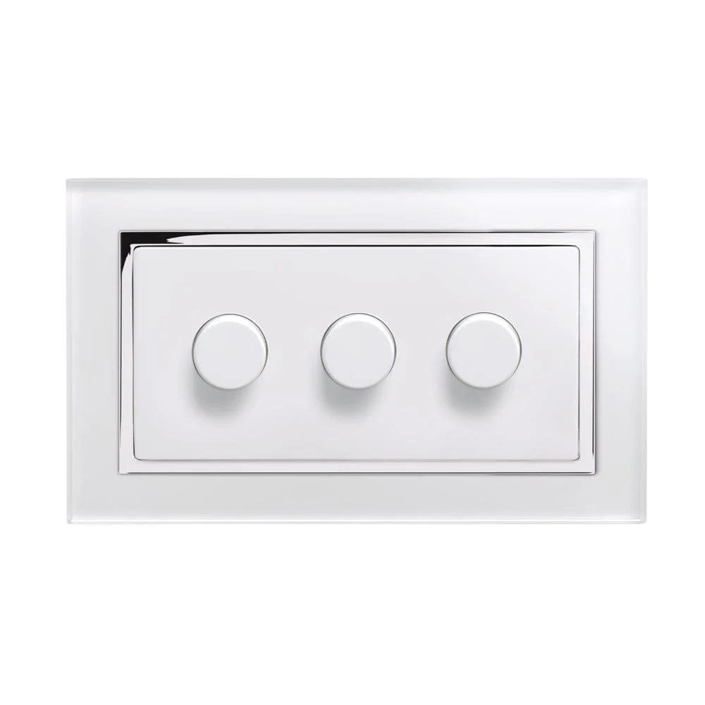 Crystal CT 3G Rotary LED Dimmer Switch 2 Way White