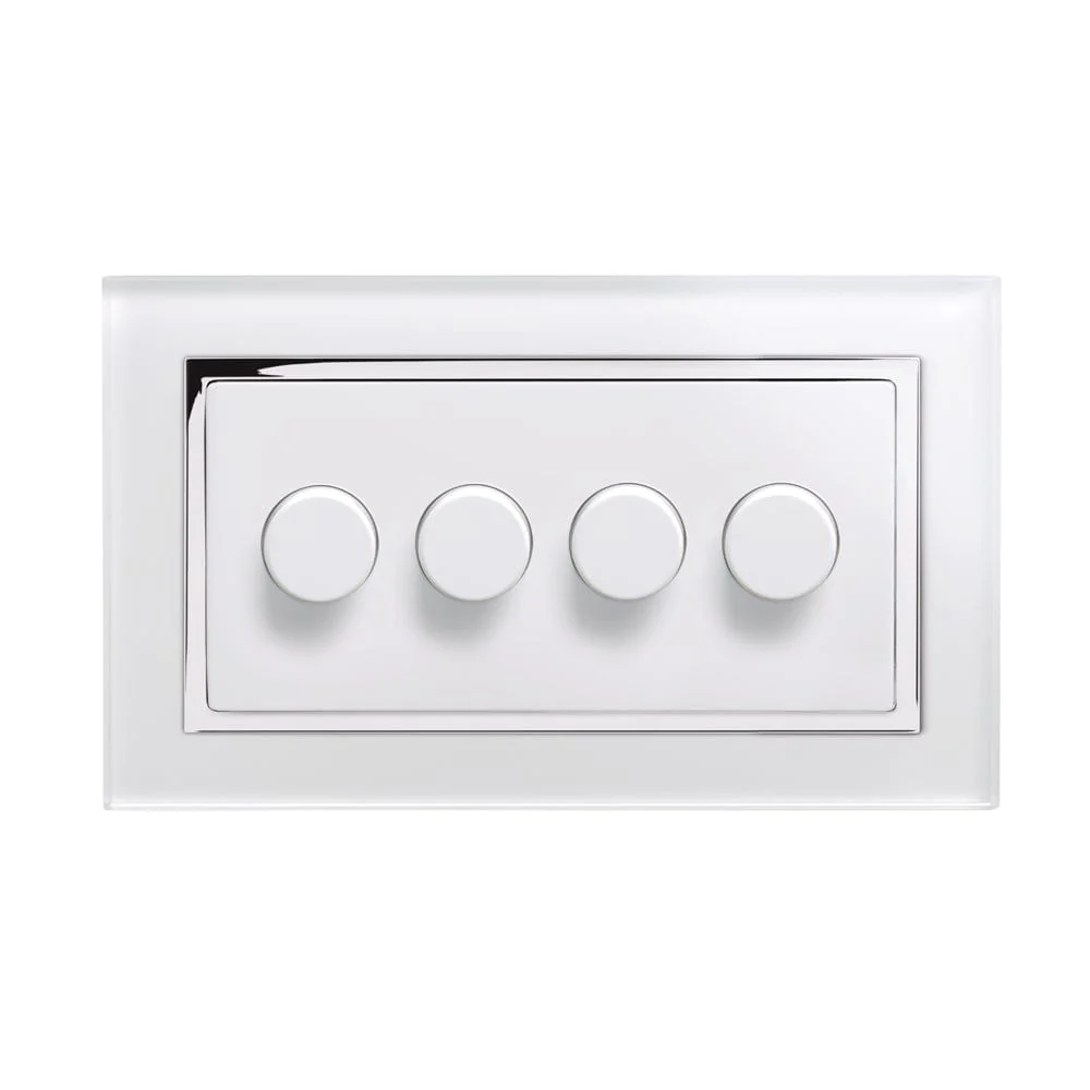 Crystal CT 4G Rotary LED Dimmer Switch 2 Way White