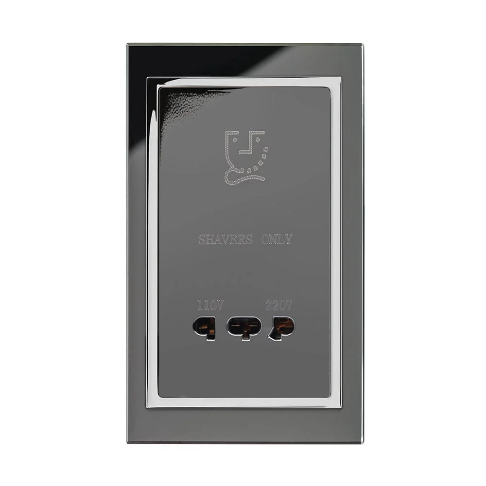 Crystal CT Shaver Socket Black