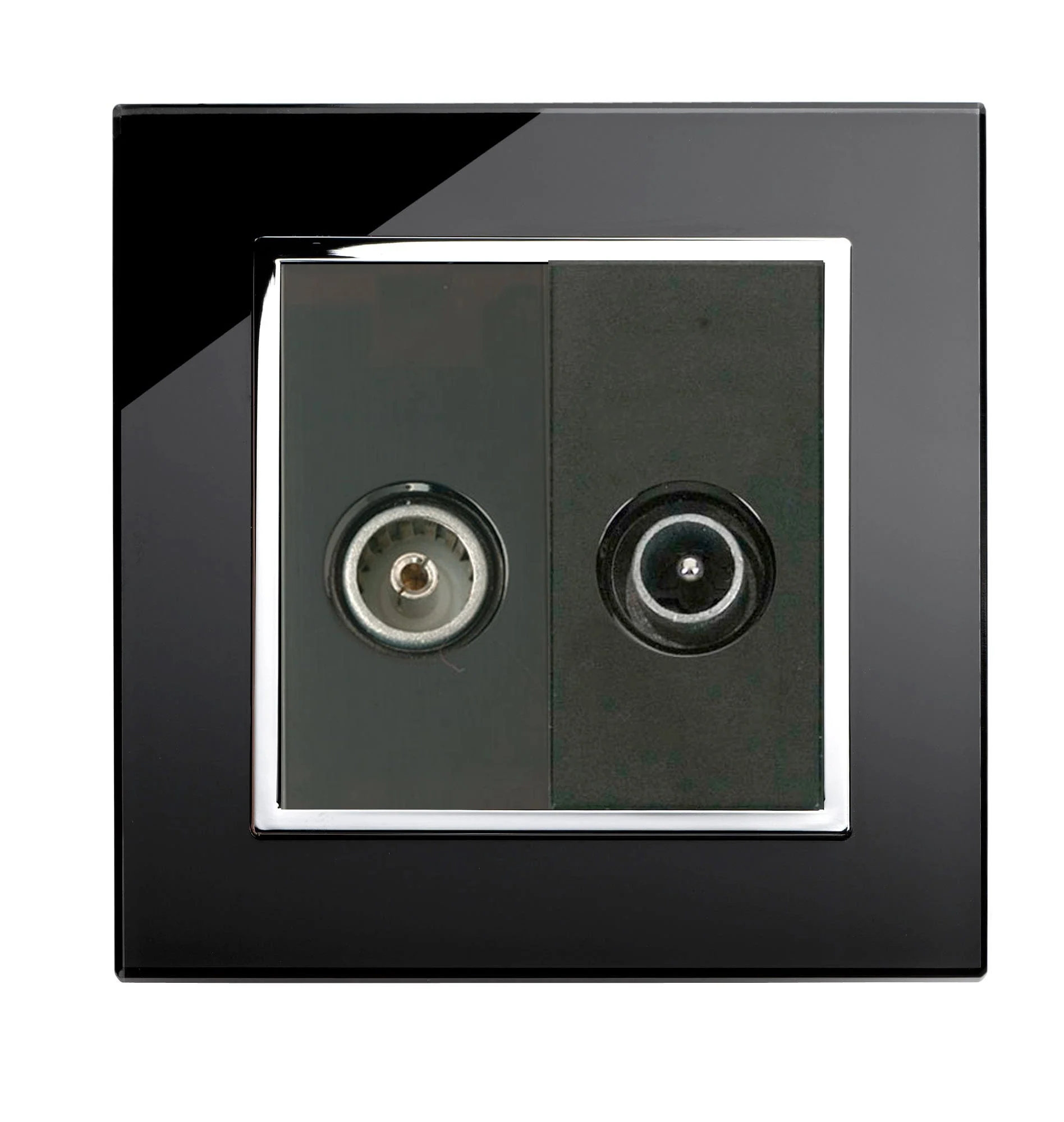 Crystal CT TV - FM Socket Black