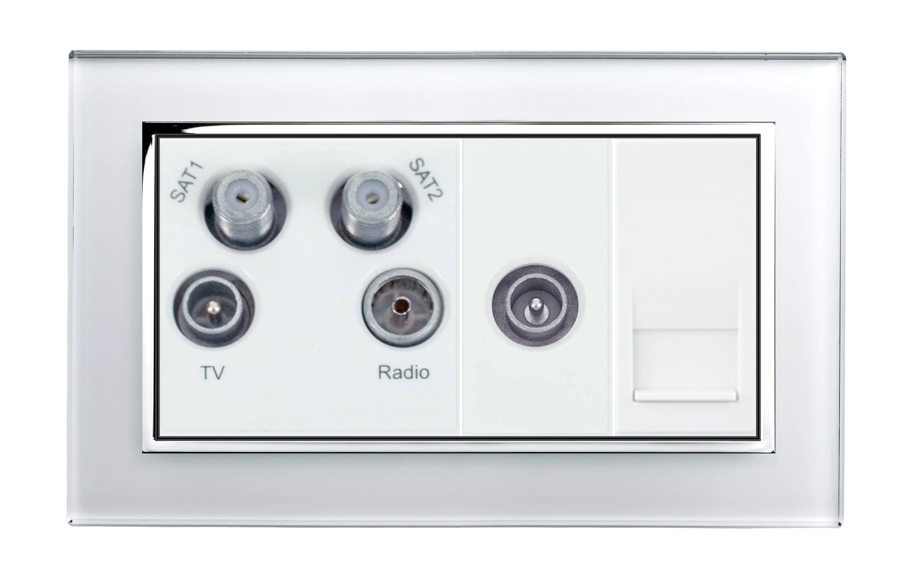 Crystal CT TV - Radio - Twin Sat / TV / BT Master Socket White