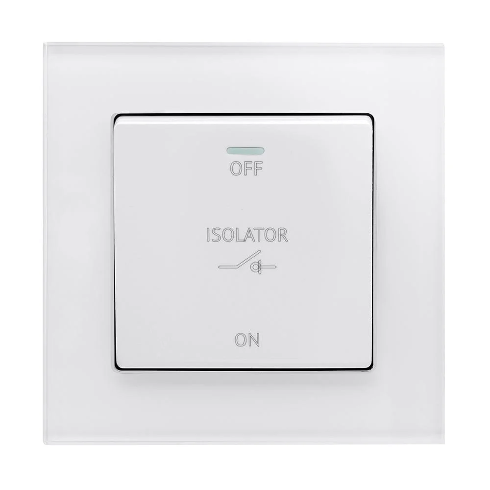 Crystal PG 10A 3-Pole Fan Isolator Switch White