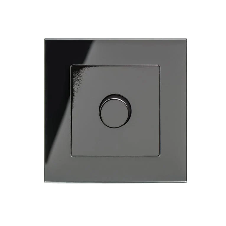 Crystal PG 1G Rotary LED Dimmer Switch 2 Way Black