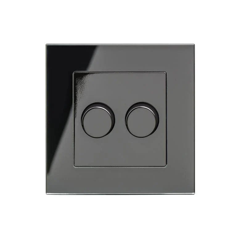 Crystal PG 2G Rotary LED Dimmer Switch 2 Way Black