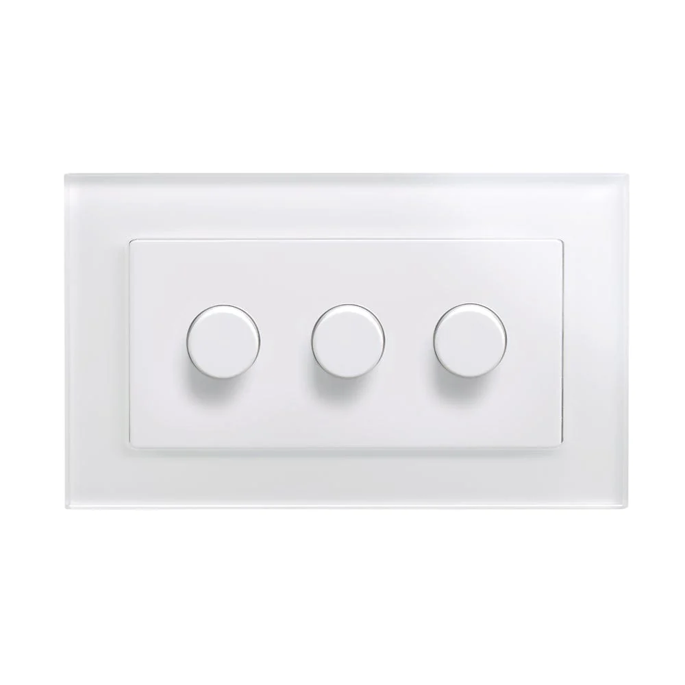 Crystal PG 3G Rotary LED Dimmer Switch 2 Way White