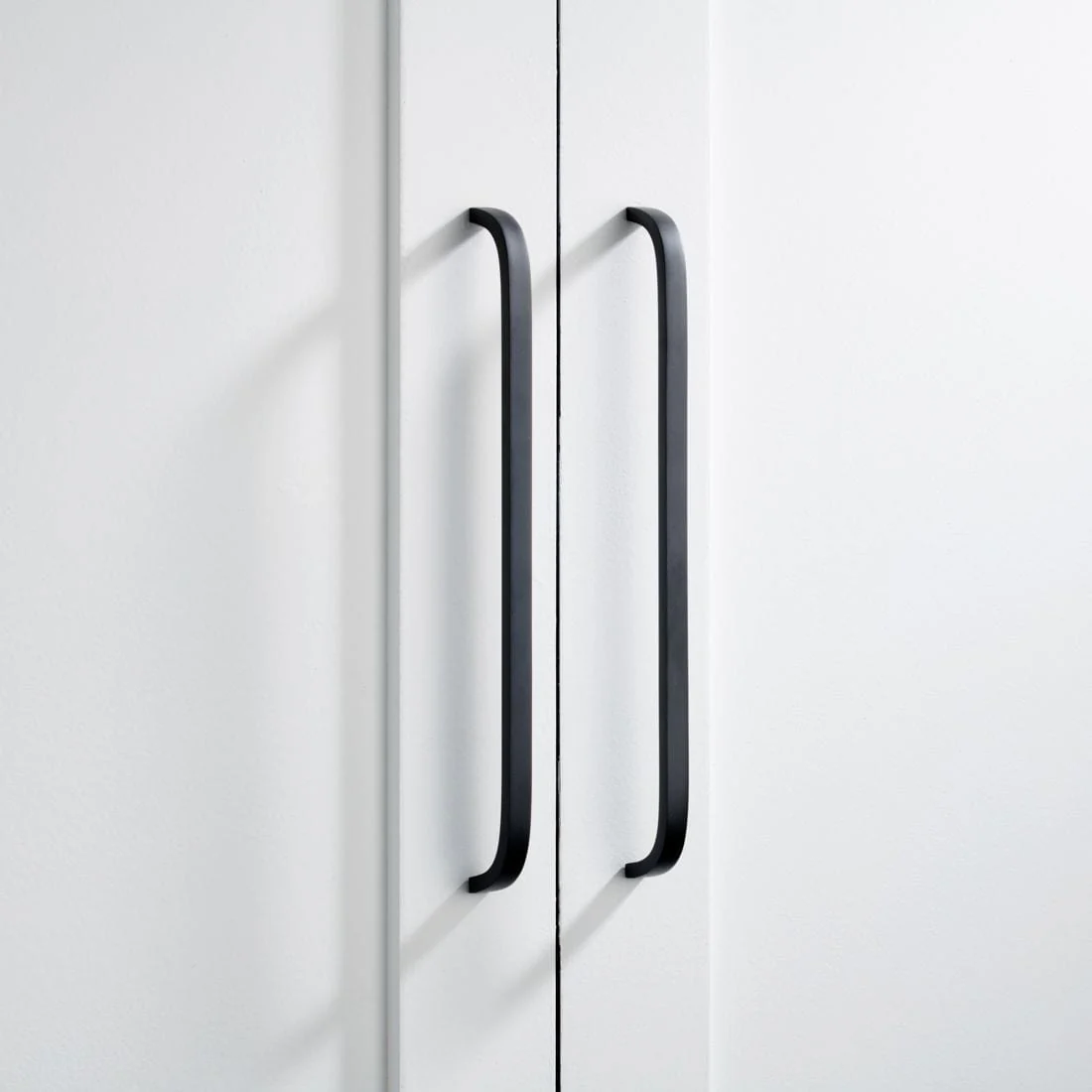 Curved Brass Cupboard Bar Handle - Black - Hole Centre 288mm - Curve - Image 4