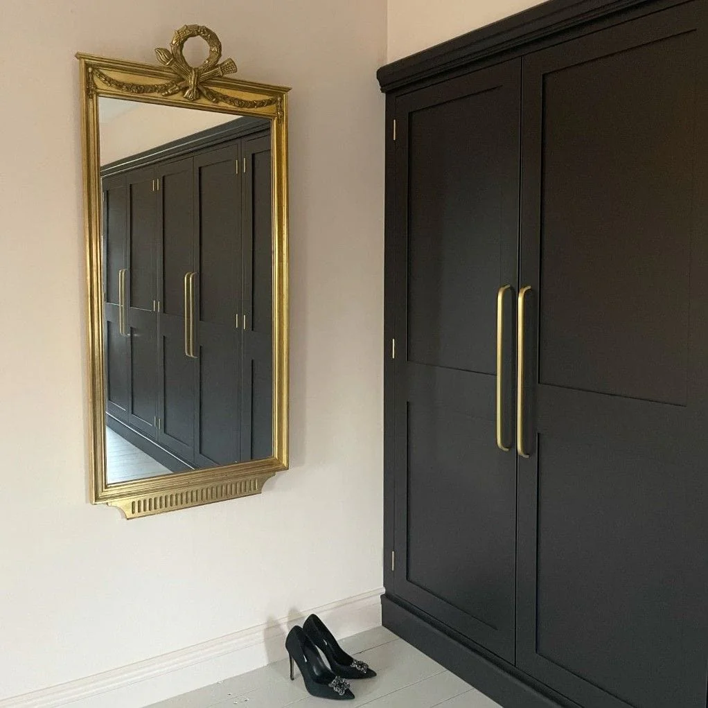 Curved Brass Cupboard Bar Handle - Satin Brass - Hole Centre 448mm - Image 3