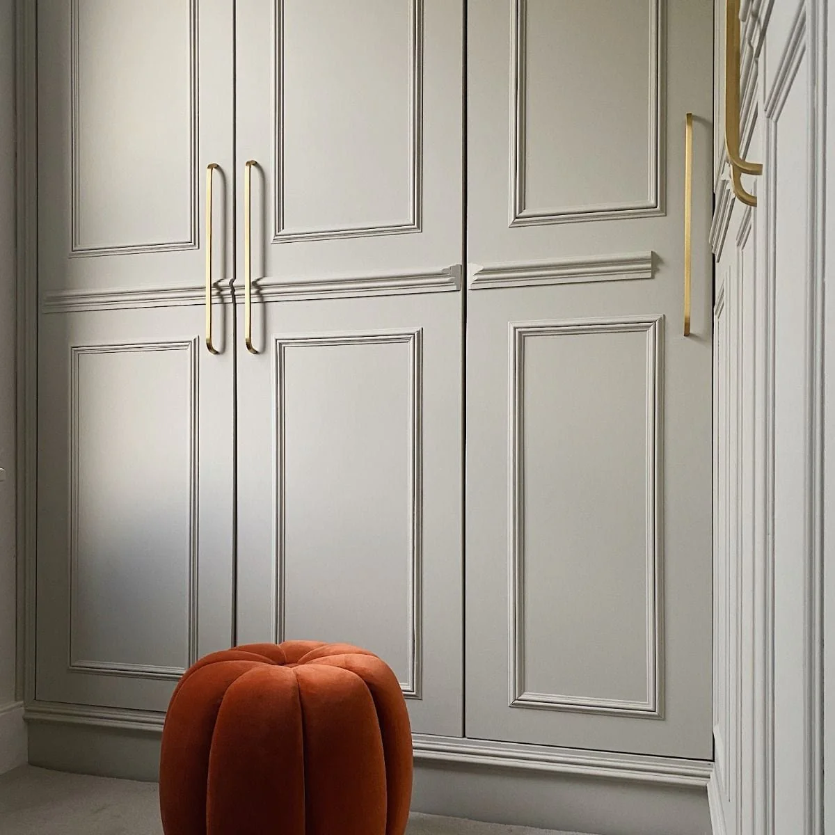 Curved Brass Cupboard Bar Handle - Satin Brass - Hole Centre 448mm - Image 6