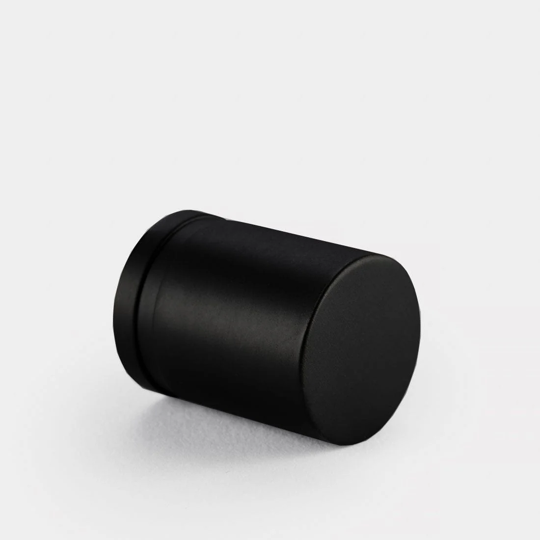 Curved Cylinder Brass Cupboard Door Pull Handle - Black