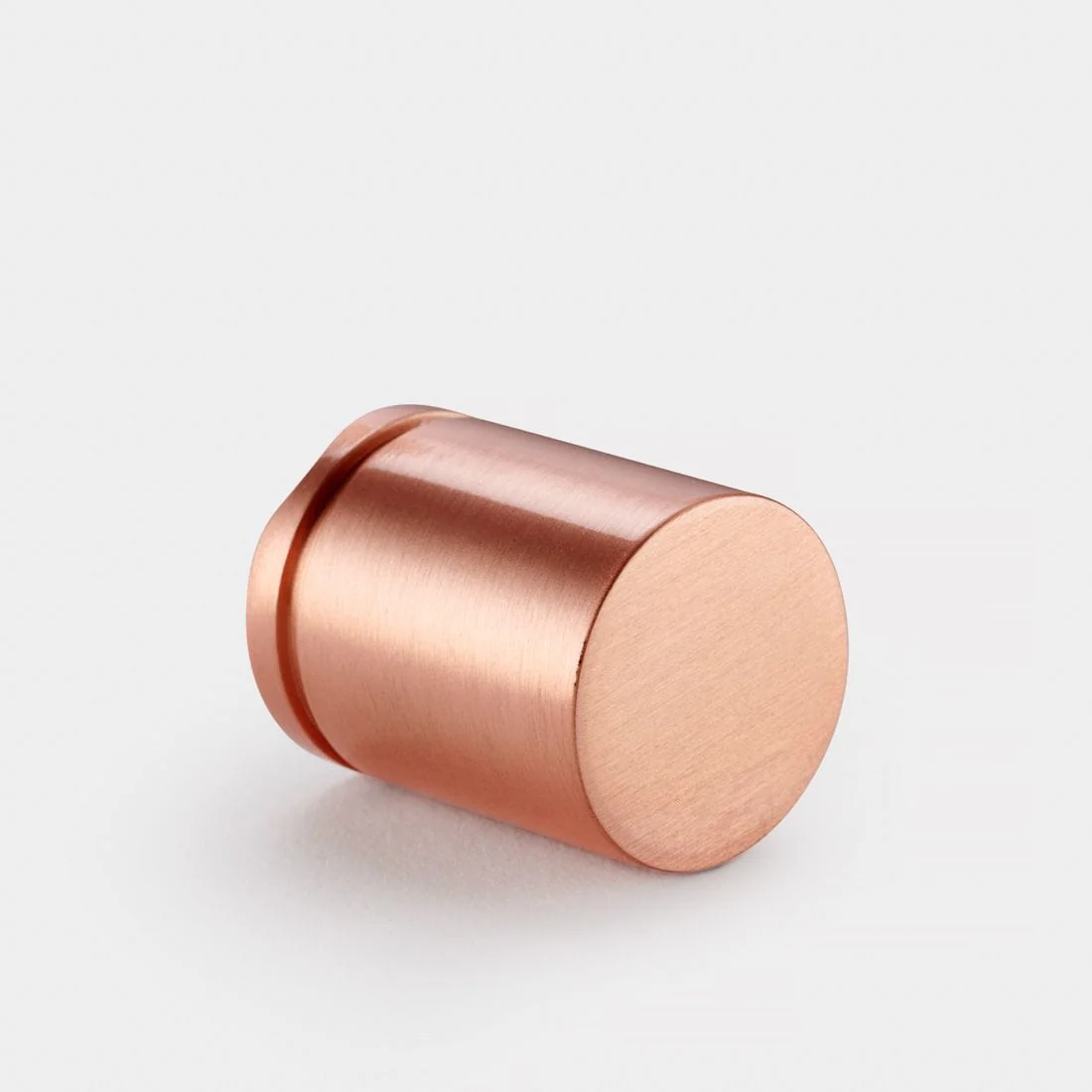 Curved Cylinder Brass Cupboard Door Pull Handle - Copper