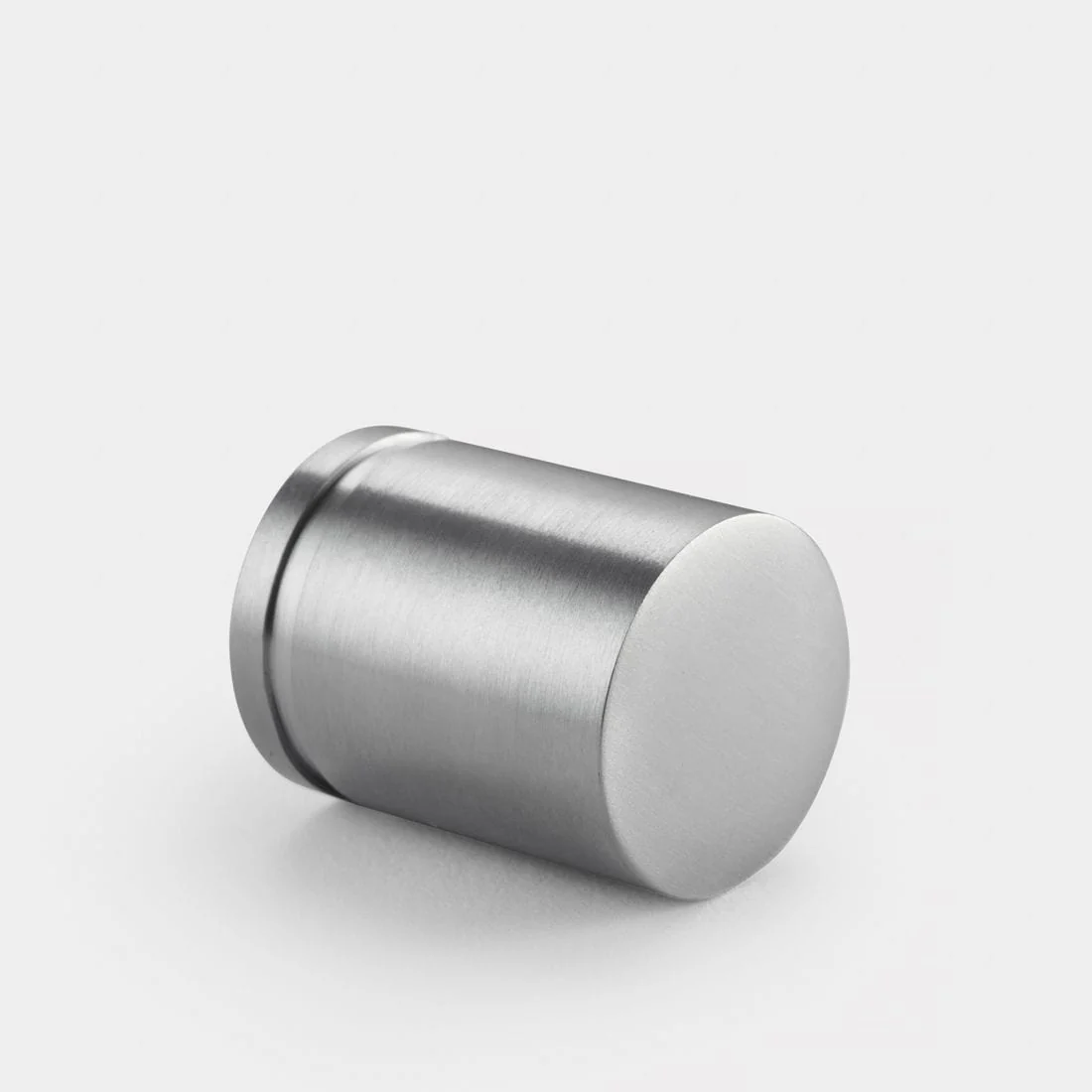 Curved Cylinder Brass Cupboard Door Pull Handle - Silver