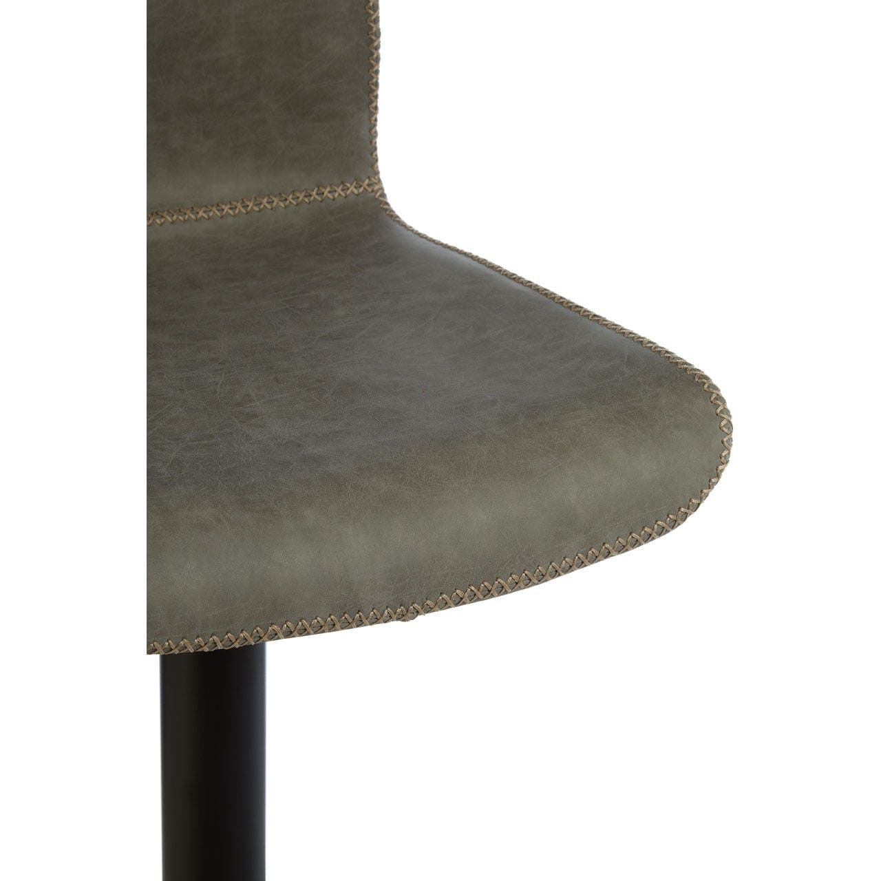 Chicago Adjustable Bar Stool In Faux Vintage Ash Leather - Image 3