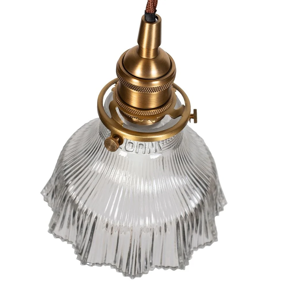 D'Arblay Brass Fluted Bell Pendant Light - Image 5