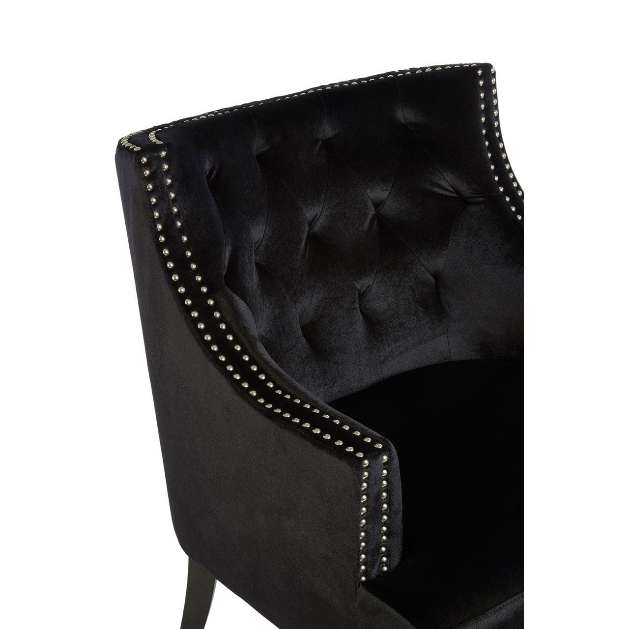 Oxfordshire Black Velvet Chair - Image 2