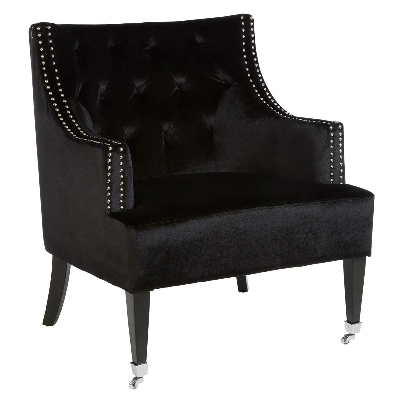 Oxfordshire Black Velvet Chair - Image 4