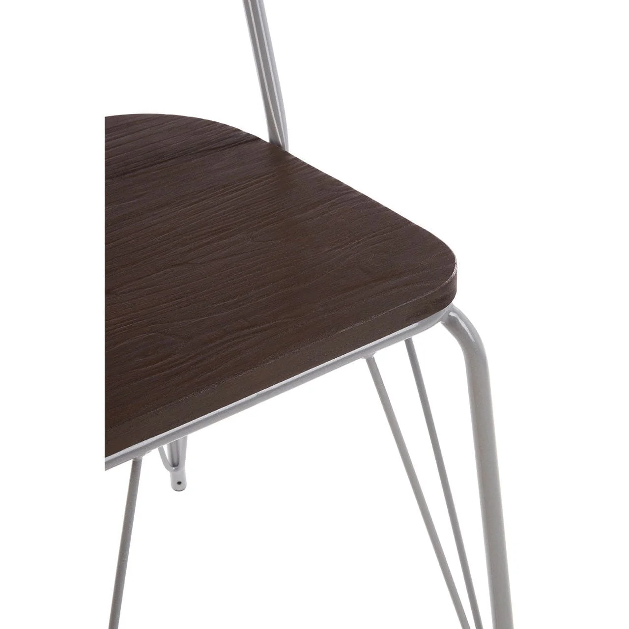 District Grey Metal And Elm Wood Chair - Image 3